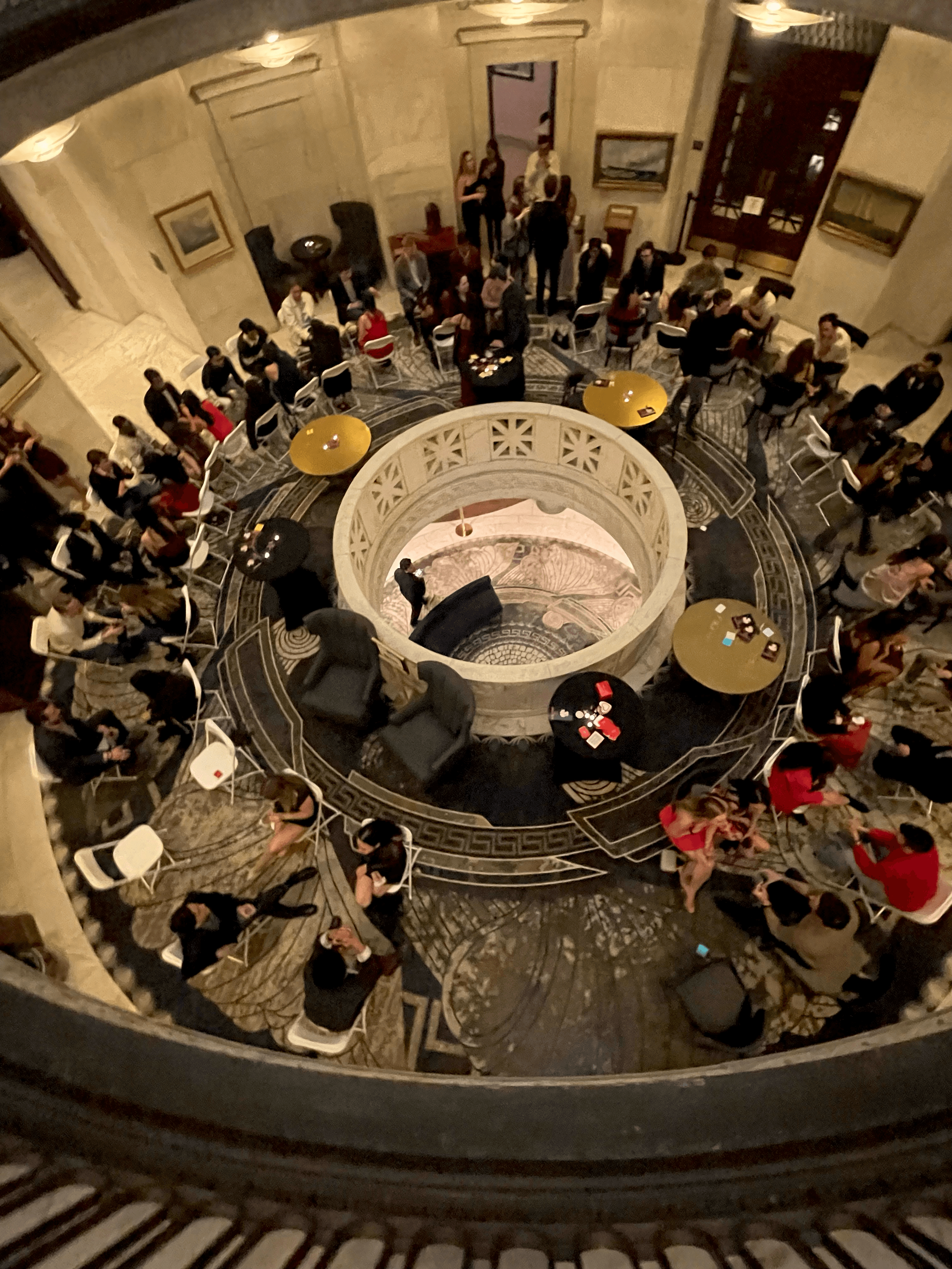 People laughing together at a Meet Market event